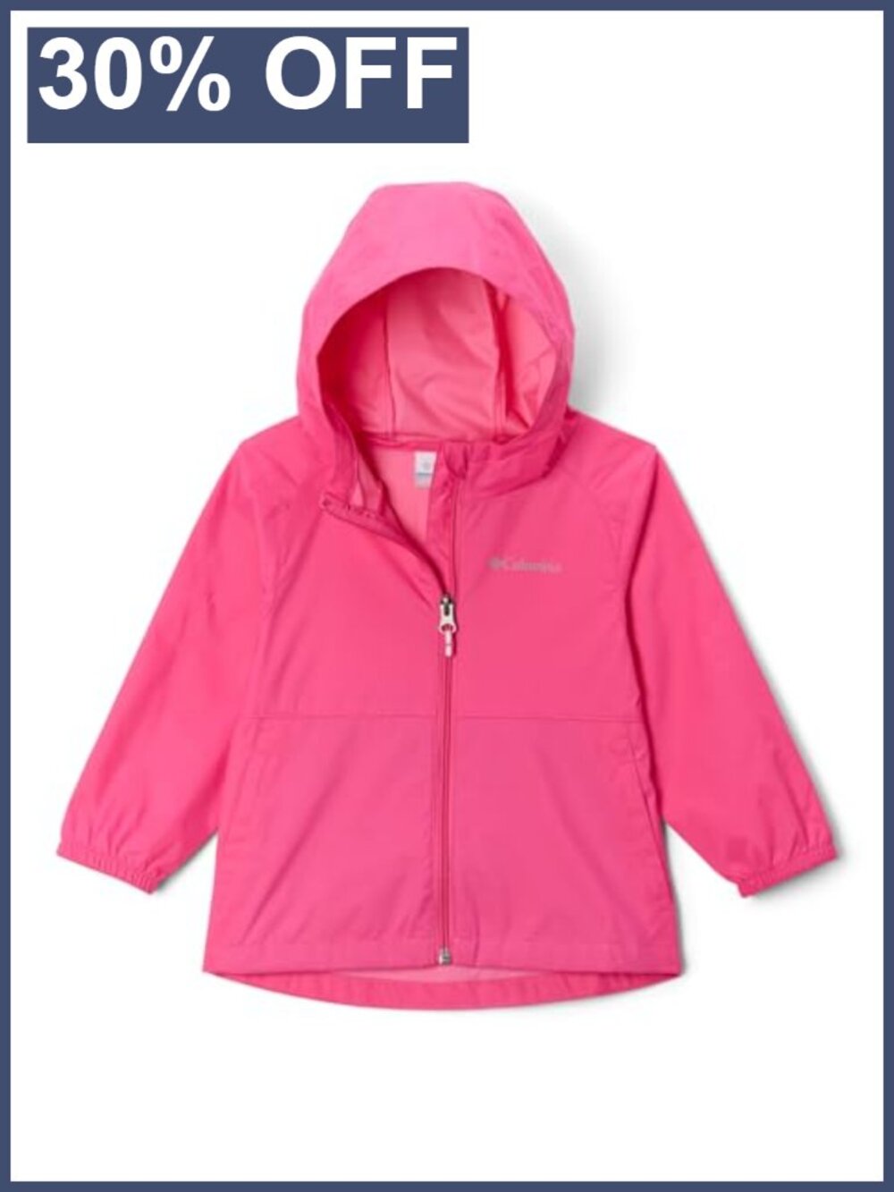 Girls Waterproof Hooded Rain Jacket Nylon Shell
